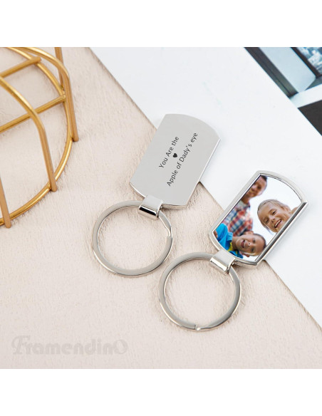 10 Llaveros Metálicos Rectangulares Blancos para Sublimación