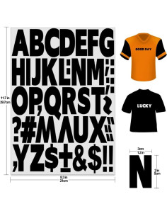 Carteles de Transferencia de Calor Yiootop 5 Hojas Letras 2" 2