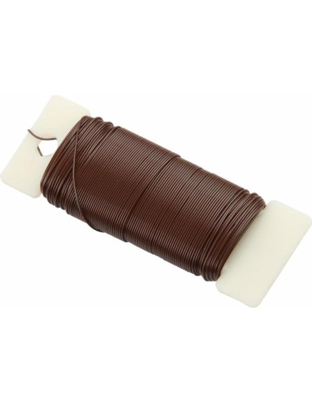 Alambre Floral YUXIANG 22 Calibres 34.7m Color Café para Manualidades