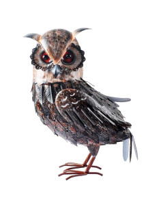 Estatua de Búho de Metal BAENRCY 30x13x42 cm Decoración Jardín