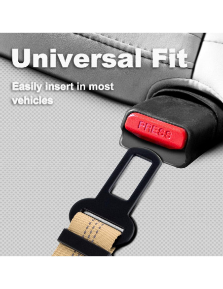 Cinturón de Seguridad para Perros Plutus Pet Ajustable Beige Cinturón de Seguridad para Perros Plutus Pet Ajustable Beige