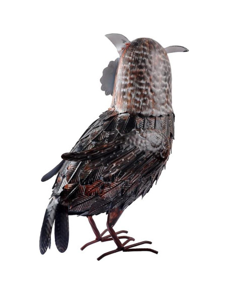 Estatua de Búho de Metal BAENRCY 30x13x42 cm Decoración Jardín