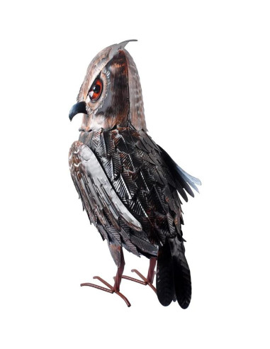 Estatua de Búho de Metal BAENRCY 30x13x42 cm Decoración Jardín