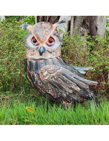 Estatua de Búho de Metal BAENRCY 30x13x42 cm Decoración Jardín