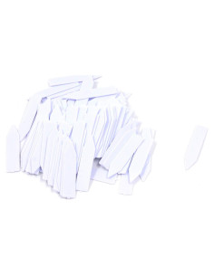 Etiquetas de Plantas Quluxe 100 Pcs PVC Reutilizables Blancas