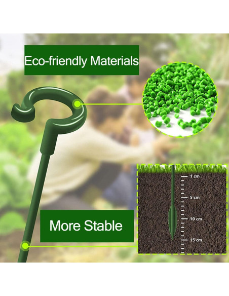 Soportes para Plantas LUCKJUJU 30 Pcs 37cm 27cm 17cm Clips