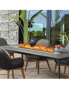 Quemador de Chimenea de Etanol Treeshome 90 cm, Aluminio, Ecológico 2