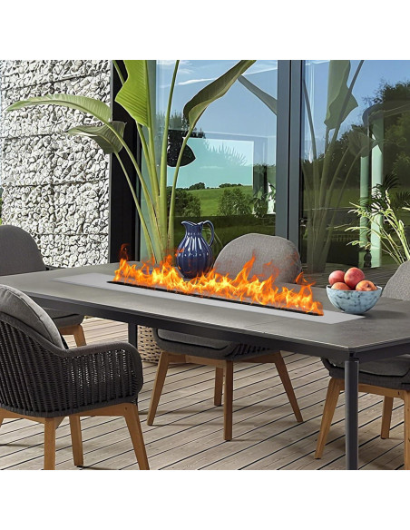 Quemador de Chimenea de Etanol Treeshome 90 cm, Aluminio, Ecológico