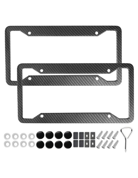 Marcos de Placas de Licencia ANBOO Acero Inoxidable Universal 32x16.5cm