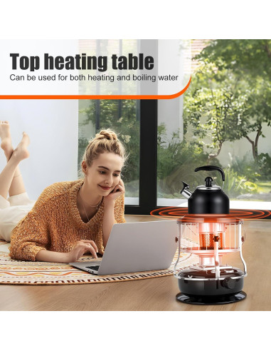 Calentador de queroseno Saterkali 9000 BTU 4.5L portátil