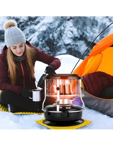 Calentador de queroseno Saterkali 9000 BTU 4.5L portátil