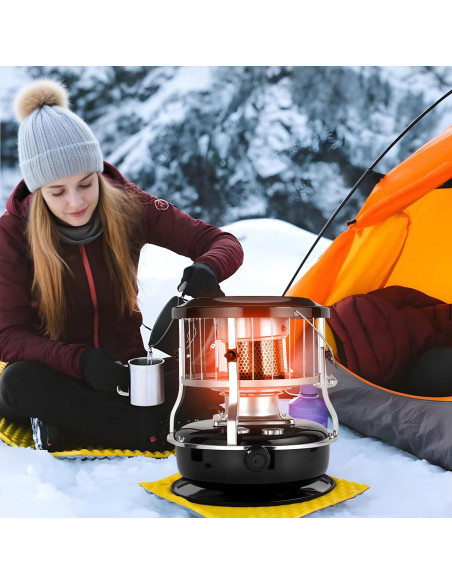 Calentador de queroseno Saterkali 9000 BTU 4.5L portátil