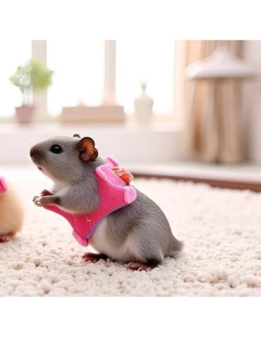 Arnés Ajustable para Hámster GLOGLOW con Correa S