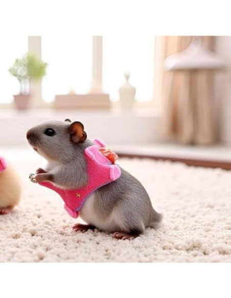 Arnés Ajustable para Hámster GLOGLOW con Correa S