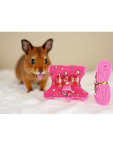 Arnés Ajustable para Hámster GLOGLOW con Correa S