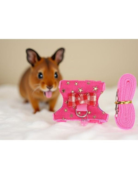 Arnés Ajustable para Hámster GLOGLOW con Correa S