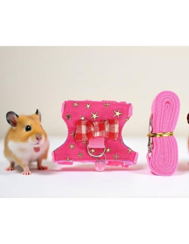 Arnés Ajustable para Hámster GLOGLOW con Correa S