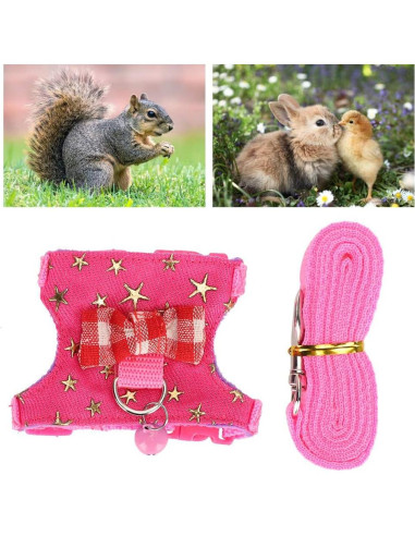 Arnés Ajustable para Hámster GLOGLOW con Correa S