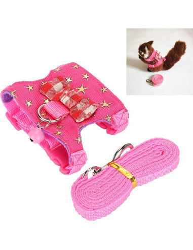 Arnés Ajustable para Hámster GLOGLOW con Correa S