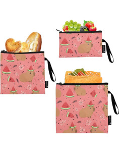 Bolsas Reutilizables Zyrtty para Sándwich y Snacks 3pzs 2