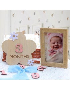 Set de 12 Carteles de Hito de Madera para Bebés OENIZI 2