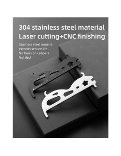 Medidor de Cadena de Bicicleta UBCTUG Acero Inoxidable Plata 2