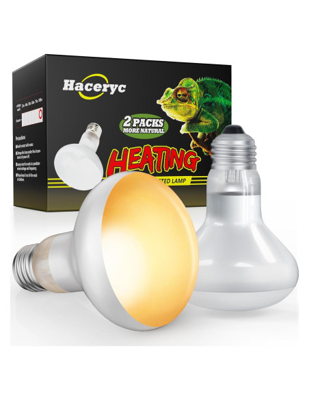 Lámpara de Calor para Reptiles Haceryc 100W - Paquete de 2