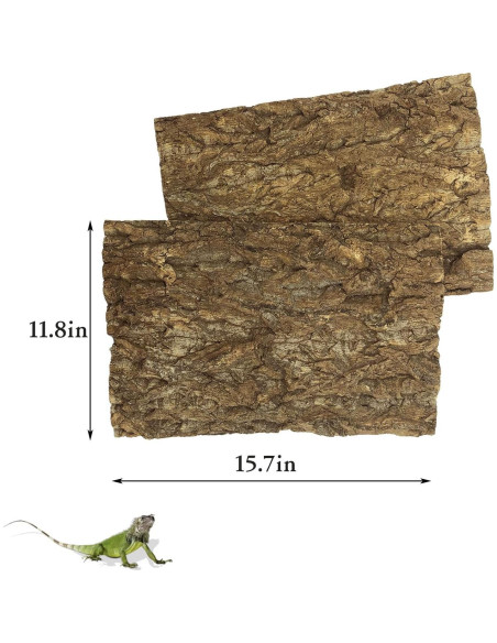 Fondo de Corteza de Corcho Tfwadmx 2Pcs 40x30cm para Reptiles