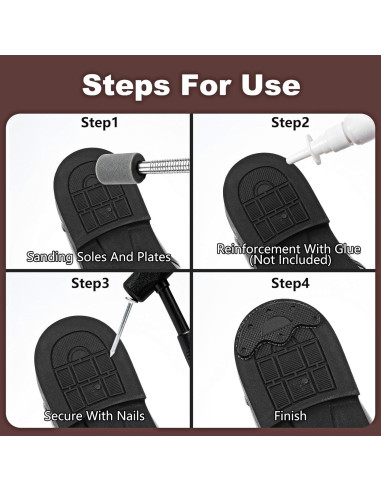 Kit de Reparación de Tacones Negras ElevateTech - 28 Pares