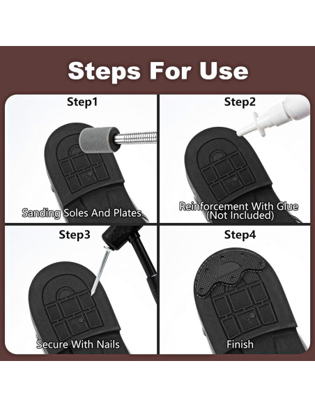 Kit de Reparación de Tacones Negras ElevateTech - 28 Pares