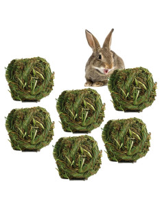 Bolas de Hierba Timothy para Conejos Kathson - 6 Pcs, 7.6 cm