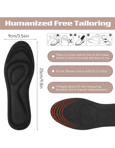 2 Pares de Plantillas Ortopédicas WY LIGHTING para Fascitis Plantar