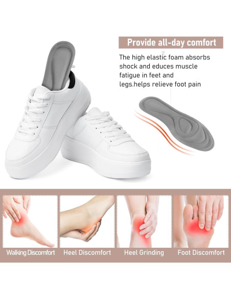 2 Pares de Plantillas Ortopédicas WY LIGHTING para Fascitis Plantar