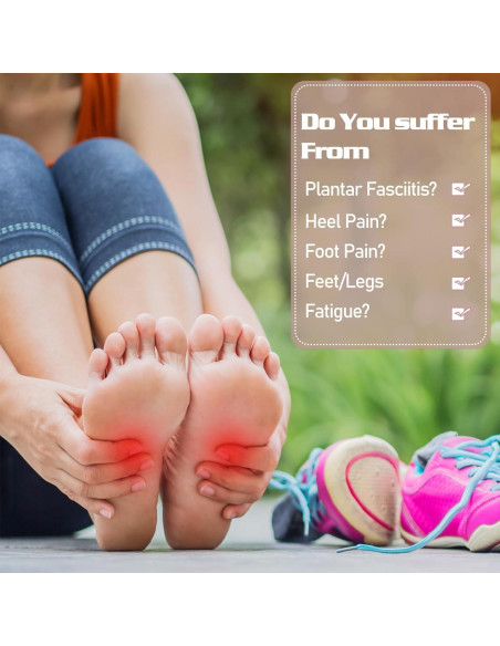 2 Pares de Plantillas Ortopédicas WY LIGHTING para Fascitis Plantar