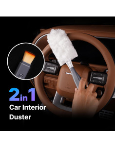 Duster de Coche KMMOTORS 2-en-1 Microfibra Extensible 360 2
