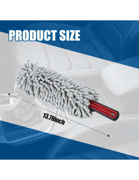 Duster de Coche Wuyaoyao Microfibra 35 cm Gris Claro