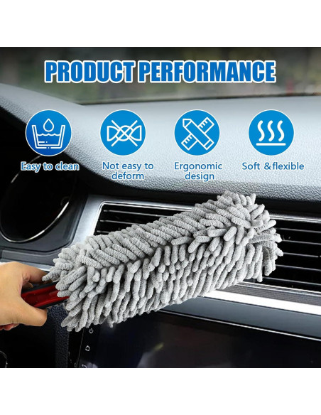 Duster de Coche Wuyaoyao Microfibra 35 cm Gris Claro
