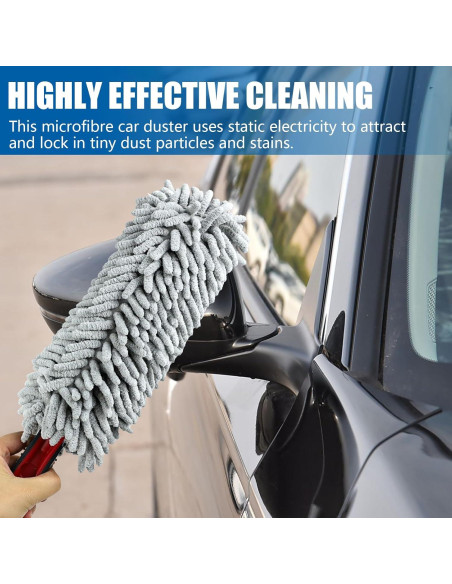 Duster de Coche Wuyaoyao Microfibra 35 cm Gris Claro