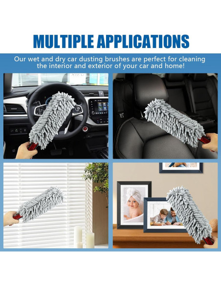 Duster de Coche Wuyaoyao Microfibra 35 cm Gris Claro