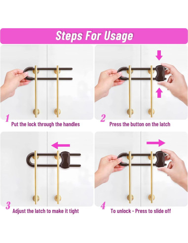 12 Cerraduras de Seguridad para Gabinetes Modacraft Ajustables