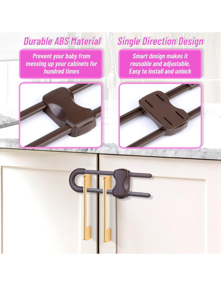 12 Cerraduras de Seguridad para Gabinetes Modacraft Ajustables