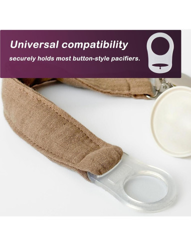 5 Clips Adaptadores de Chupete Silicona Grado Alimenticio Transparente