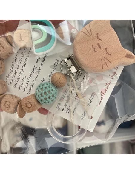 5 Clips Adaptadores de Chupete Silicona Grado Alimenticio Transparente