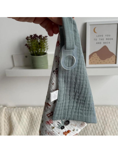 5 Clips Adaptadores de Chupete Silicona Grado Alimenticio Transparente