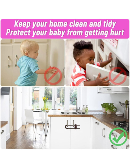 12 Cerraduras de Seguridad para Gabinetes Modacraft Ajustables