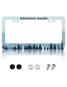 Marco de Placa de Licencia KDQEP LPF Acero Inoxidable 31.2x16 cm