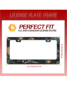 Marco de Placa de Licencia NEWCOCO Cielo Estrellado 30.5x15.2 cm 2