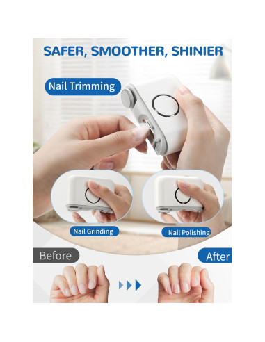 Cortador de Uñas Eléctrico ONEDONE 3-en-1 Recargable para Bebés