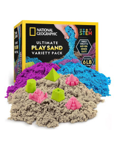 Arena Lunar Nacional Geographic 2.72 kg Multicolor con Moldes