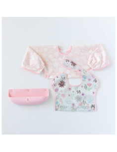 Bibs de Silicona Bumkins Floral para Bebé 6-24 Meses 2